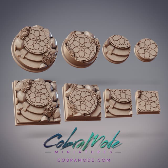 Chrysanthemum Base Pack (8pcs) - Round and Square Versions