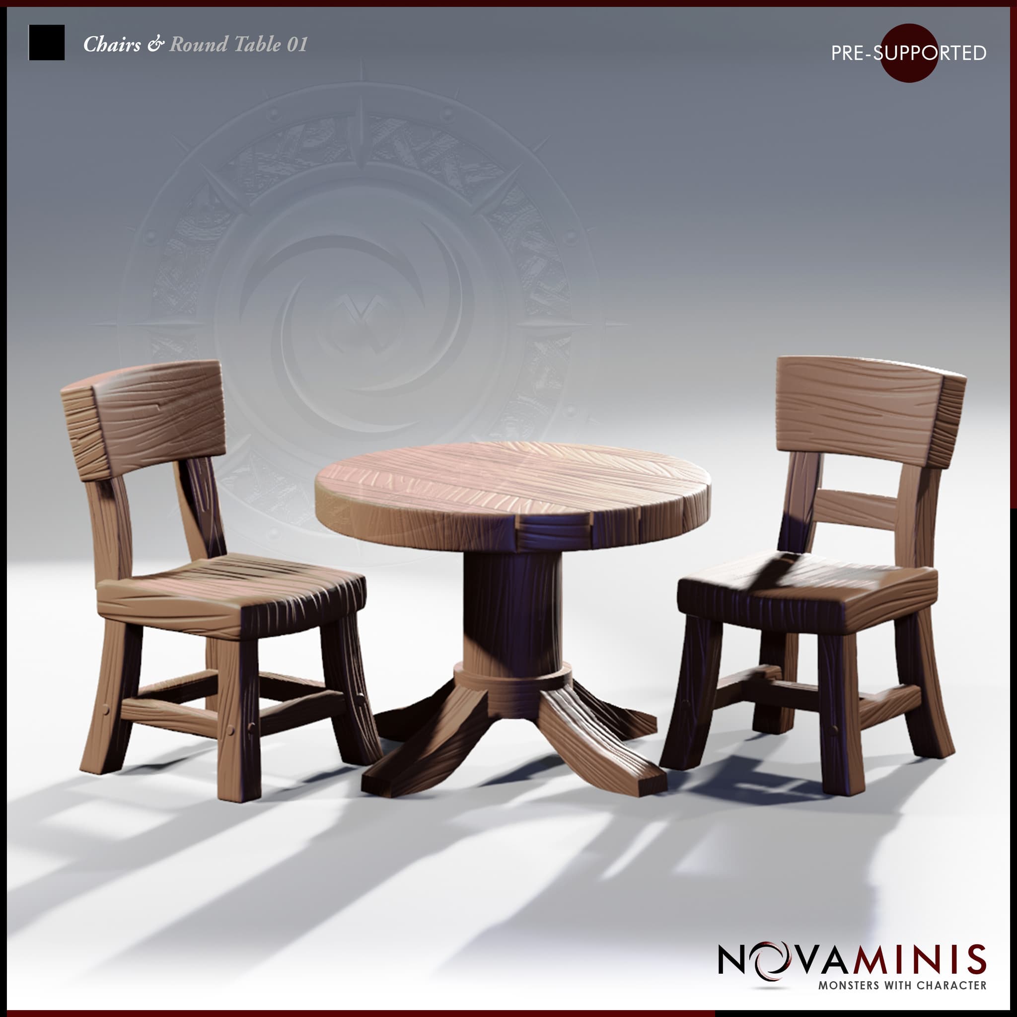 Chairs and Round Table 01