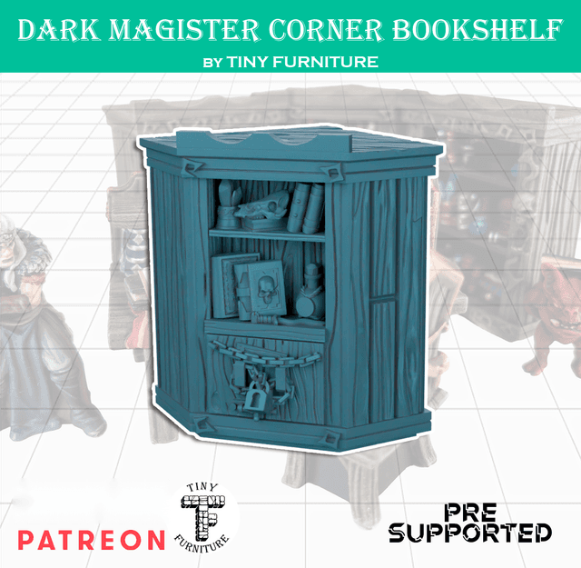 Dark Magister Corner Bookshelf