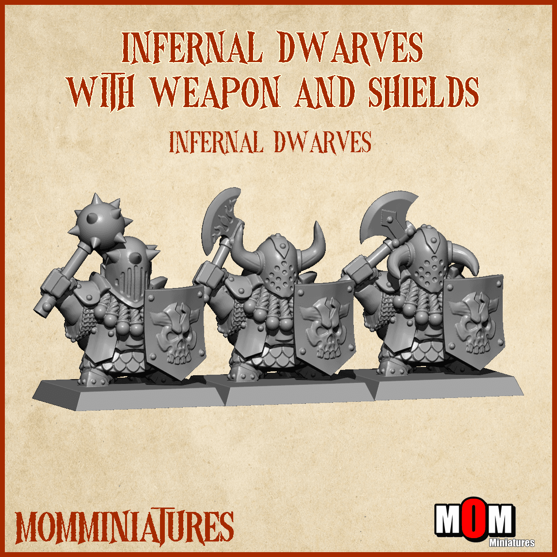 Infernal Dwarves with weapon and shield (Infernal Dwarves)
