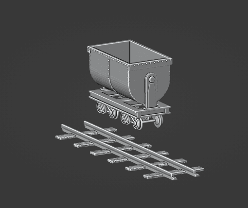 Wild West 28mm Scale Mine Cart and Track Set