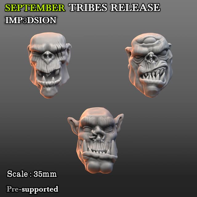 3 orks heads