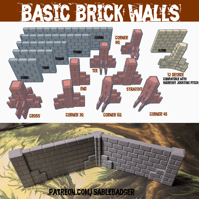 Brick Walls - Modular walls and juctions