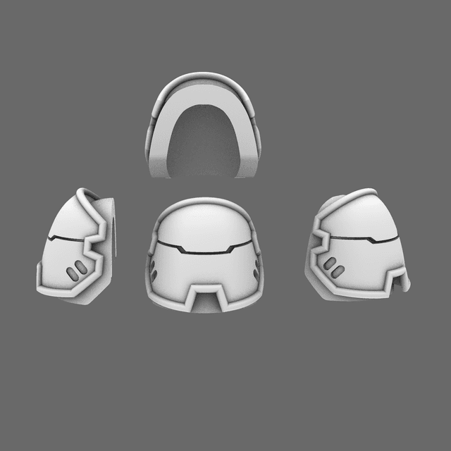 Space Knights V4 Savage Plain Shoulder Pads Type C
