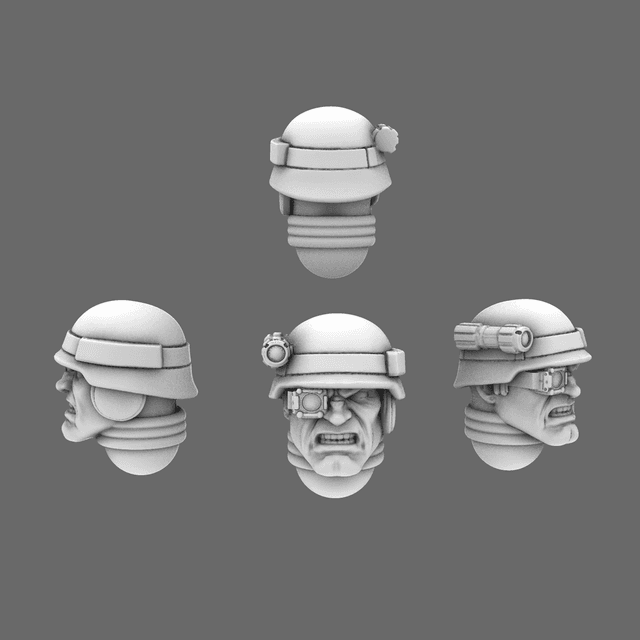 Space Knights Colonial Soldier Heads Type A