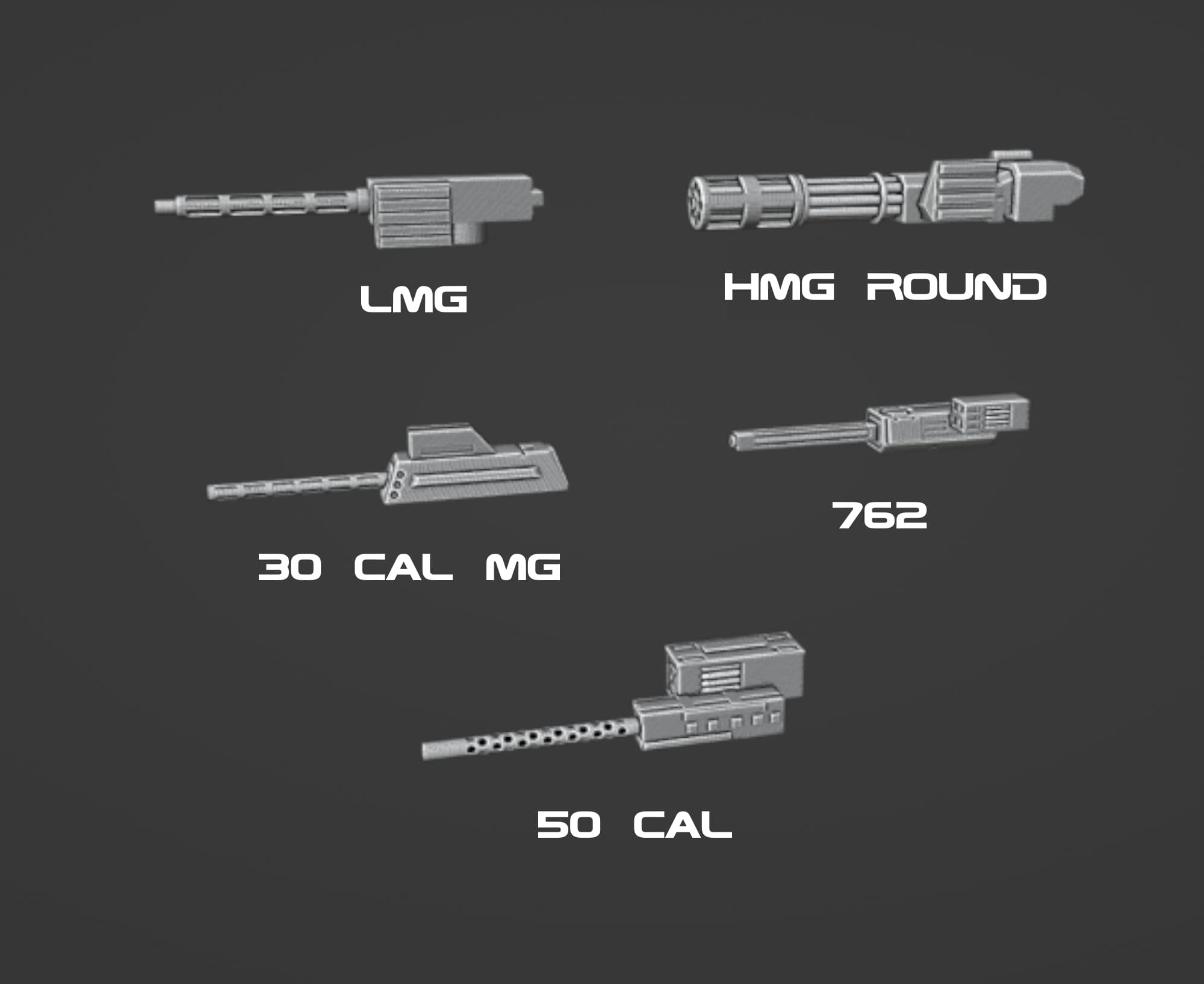 Gaslands Highway 24 Machinegun Set