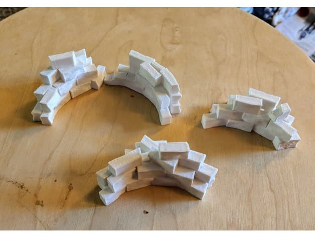 Fantasy Wargame Terrain - Ruined Wall Sections