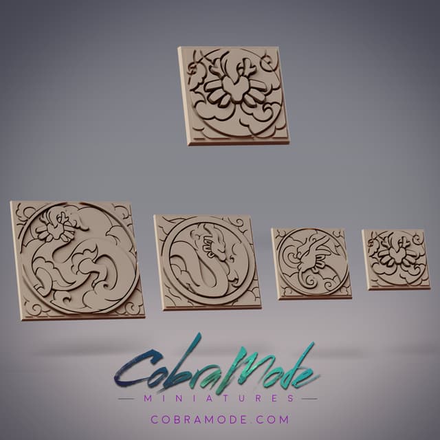 Ryujin Emblem Square Base Pack (4pcs)