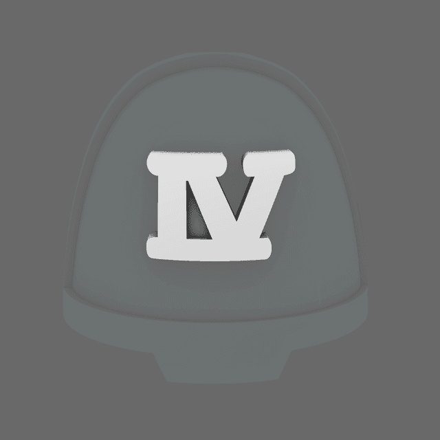 Space Knights V10B Standard Roman Numeral 04 Shoulder Symbols