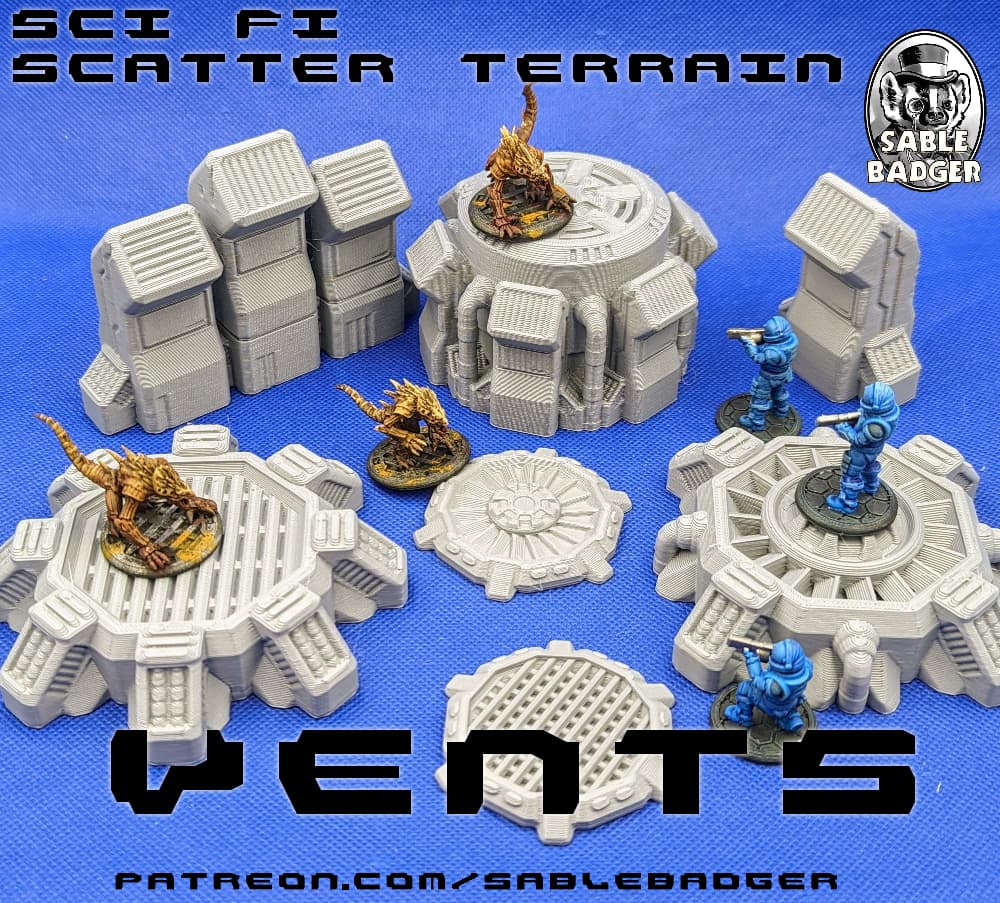 Sci Fi Scatter Terrain Set 2 - Vents