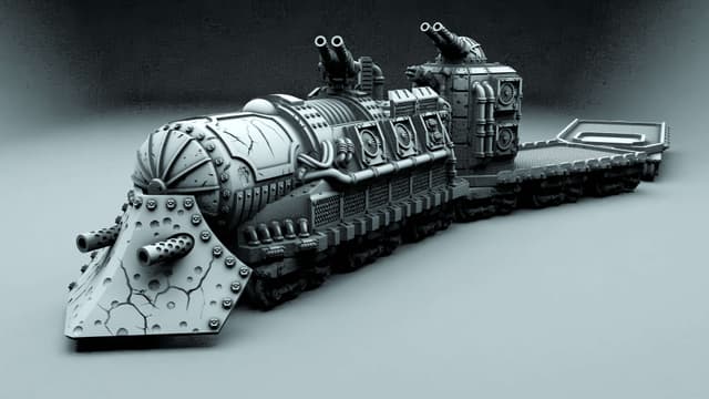 Imperial cargo train - Grimdark Sci Fi Wargame Terrain 