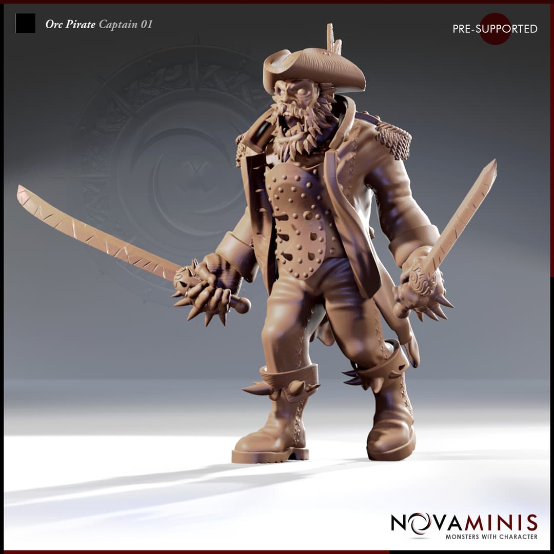 Orc Pirate Captain 01