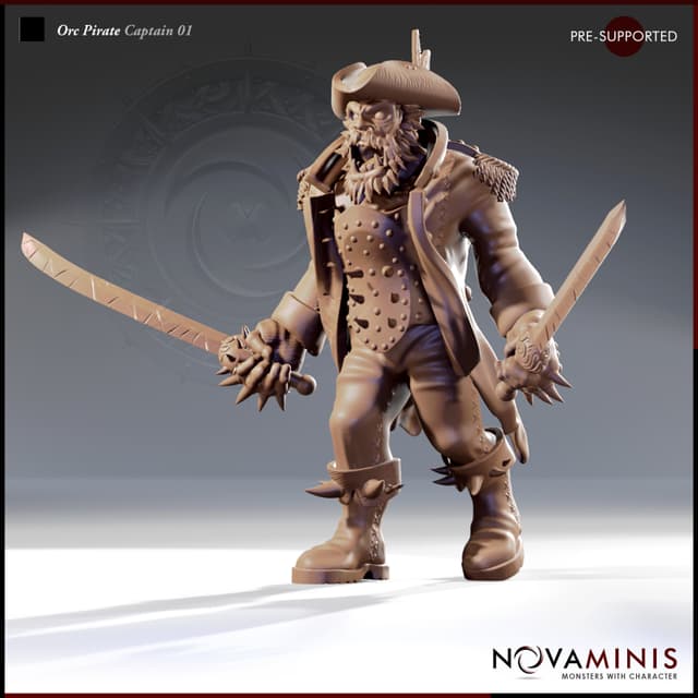 Orc Pirate Captain 01