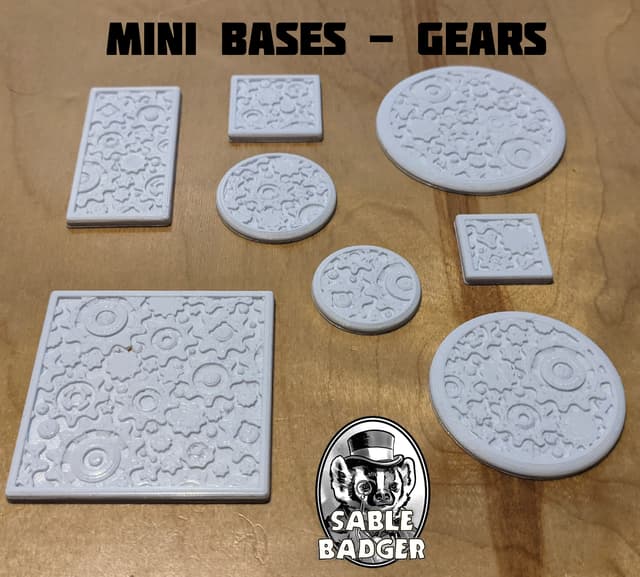 Mini Bases - Gears - Round/Square