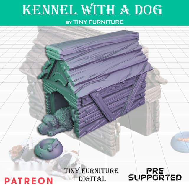 Kennel with a dog