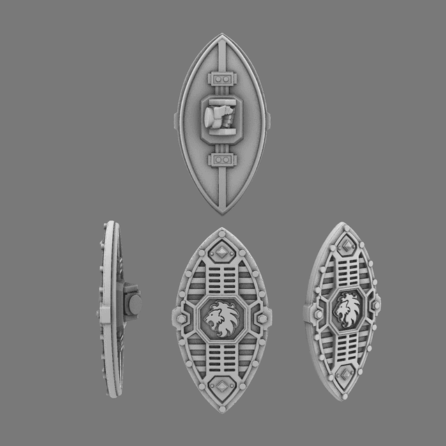 Lion Spirit Knights Tribal Shields LEFT
