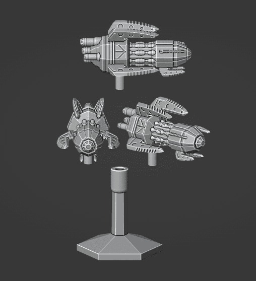 Blad Corvette Ship and Flightstand