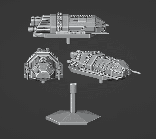 Fleet One Cruiser Ship and Flightstand