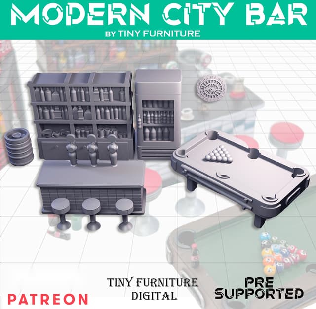 Modern city bar