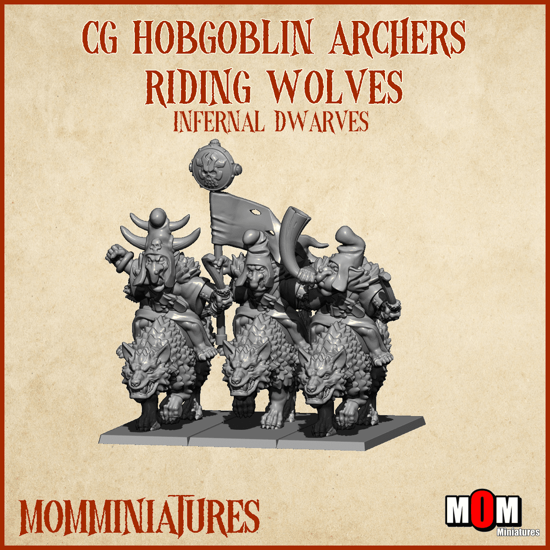 CG Hobgoblin Archers riding wolves (Old Infernal Dwarves)