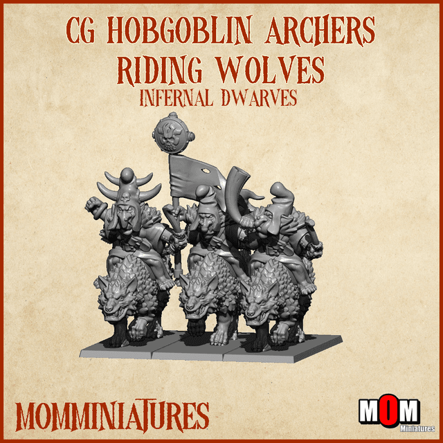 CG Hobgoblin Archers riding wolves (Old Infernal Dwarves)