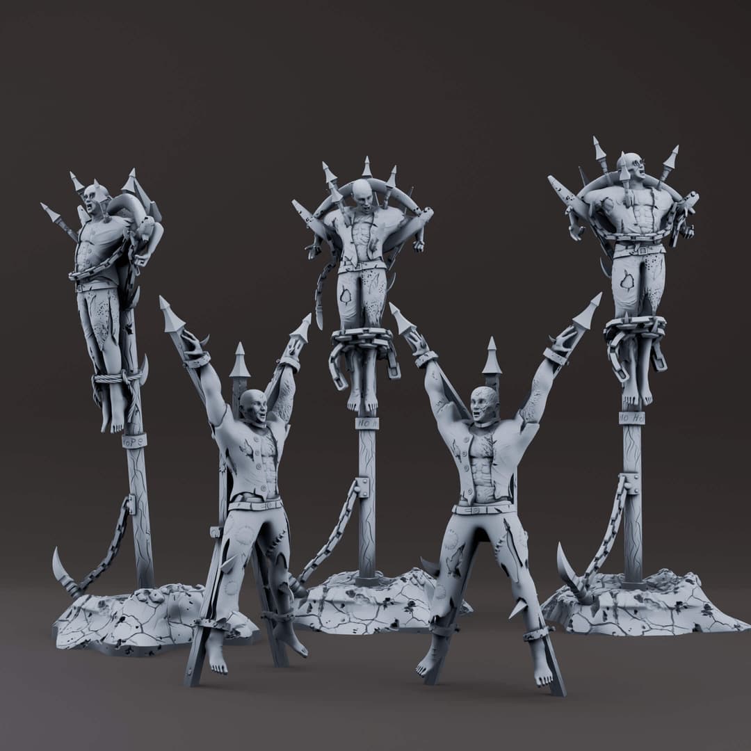 Fantasy Impaled Victims - Table top Terrain and Miniatures