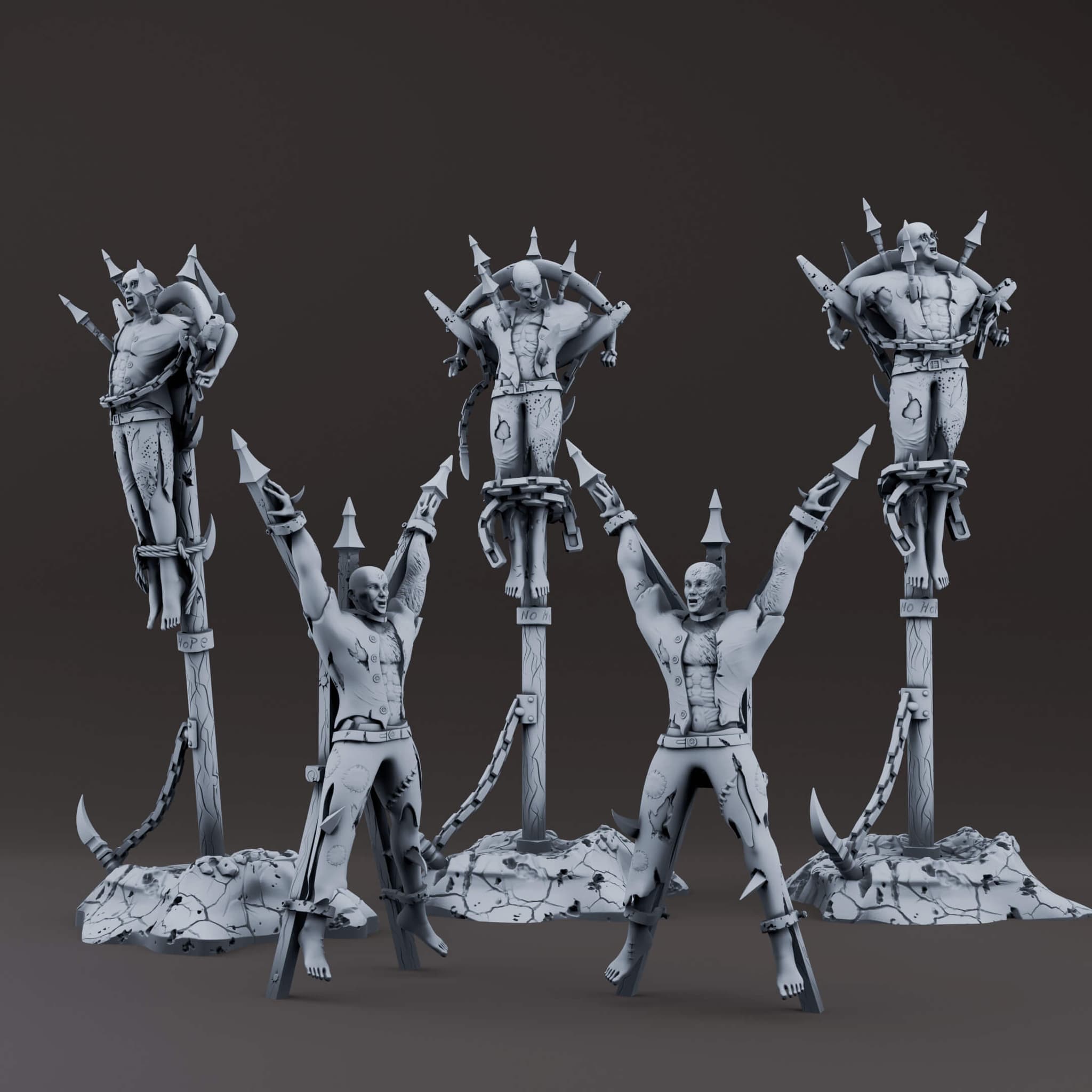 Fantasy Impaled Victims - Table top Terrain and Miniatures