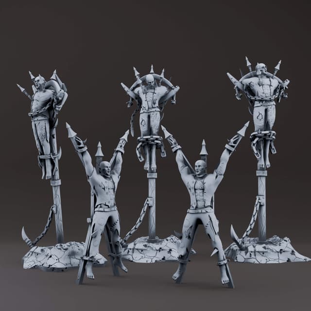 Fantasy Impaled Victims - Table top Terrain and Miniatures