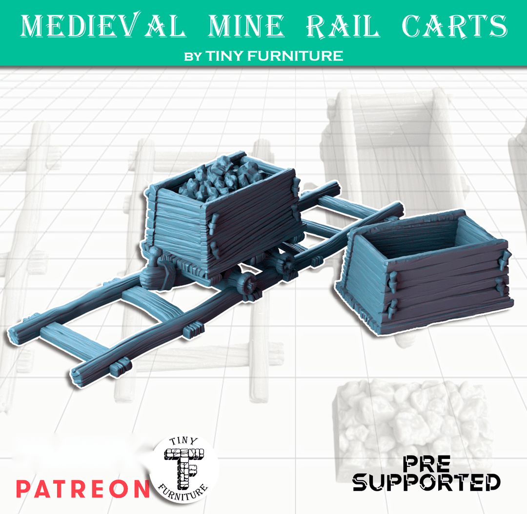 Medieval Mine Rail Carts