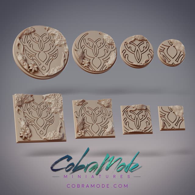 Stag Rune Base Pack (8pcs) - Round and Square Version