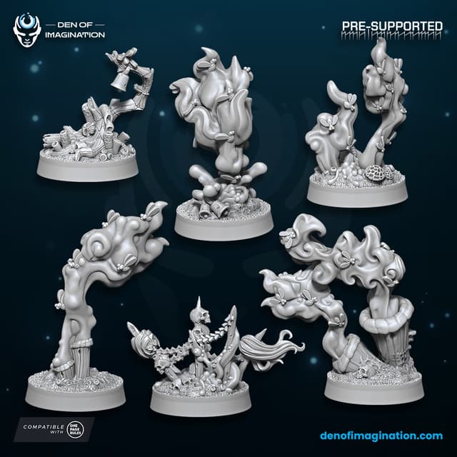 Chaos Plague - Objective Markers - 25mm base