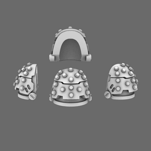 Space Knights V5 Defiant Studded Shoulder Pads Type D