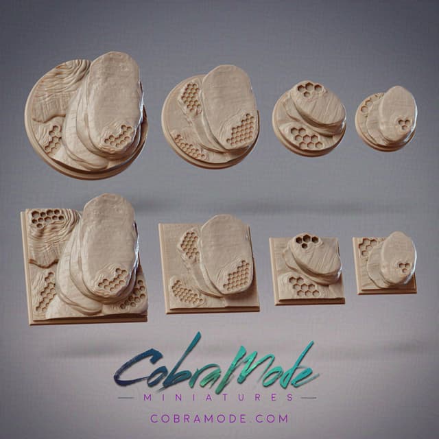 Honeycomb Base Pack (8pcs) - Round and Square Versions