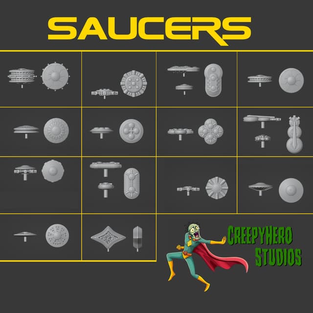 Starship Fleet Kickstarter Saucer Fleet