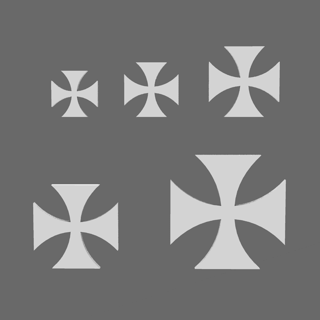 Crusader Knights Flat Symbols