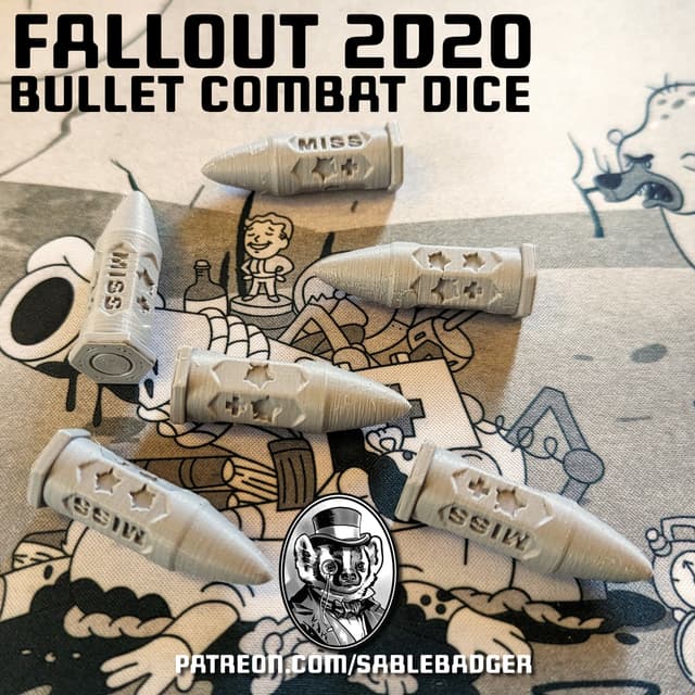 Fallout 2d20 - Combat Dice bullets