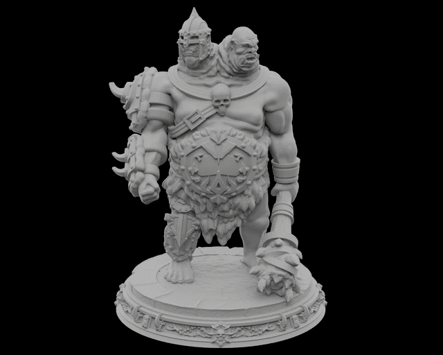 Two-Headed Ogre Boss - DnD - V2 - by STF_CSC