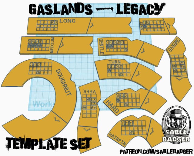 Gaslands - Legacy Template set