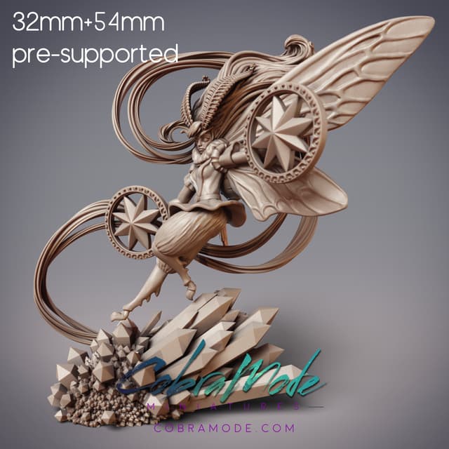 Mothfolk Caster - Saturnia, Noctuoidea Mage (Pre-supported)