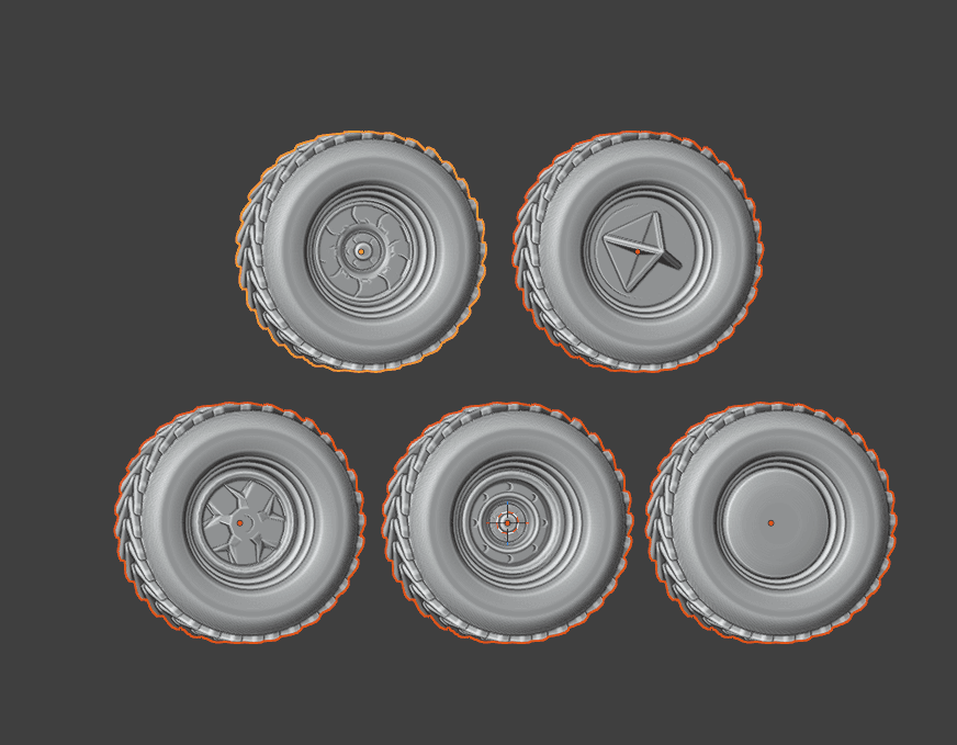 Gaslands Tractor Tire Set