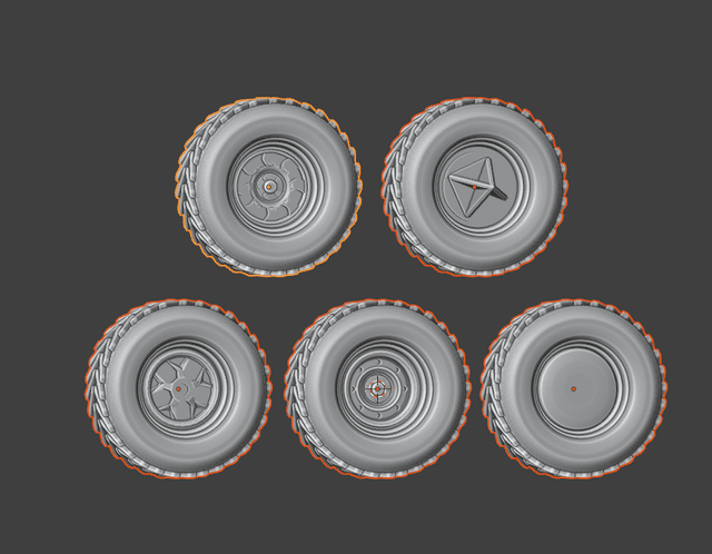 Gaslands Tractor Tire Set