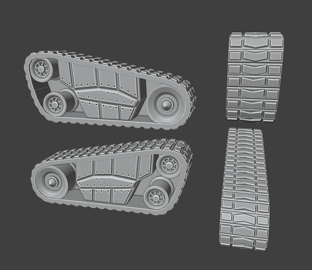 Gaslands Heavy Armored Angled Tread Set