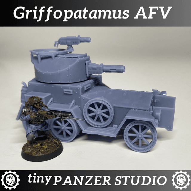 Griffopotamus AFV - Grimdark armored car - Digital STL download