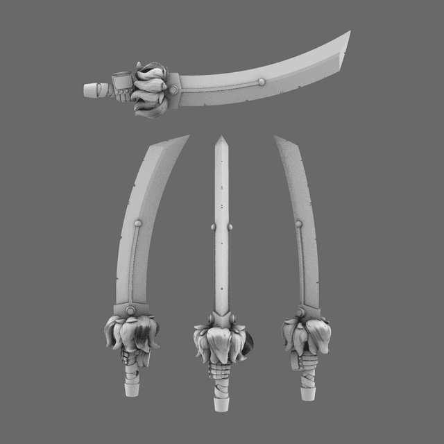 Cyber Samurai Demon Dog Sword RIGHT