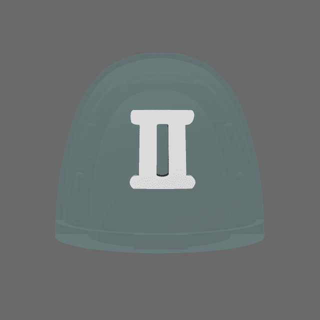 Space Knights V10K Standard Roman Numeral 02 Shoulder Symbols