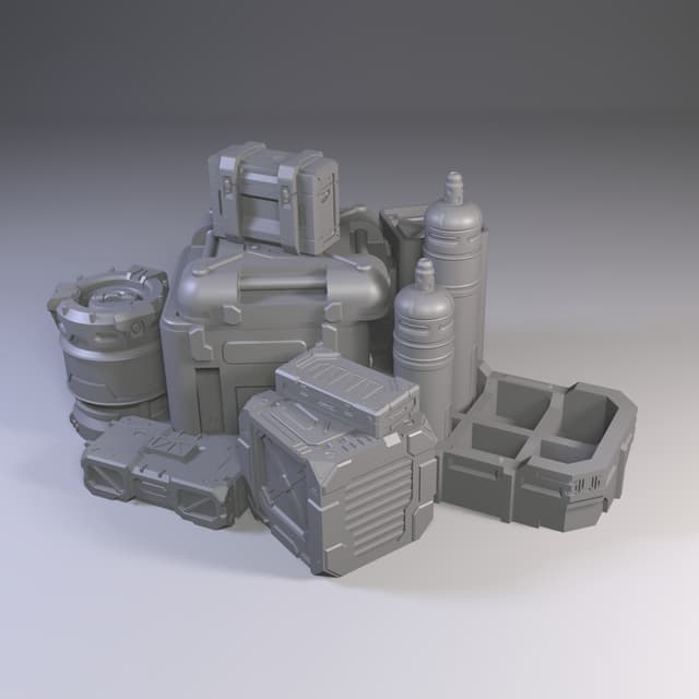 Space Hangar Barricades v.1