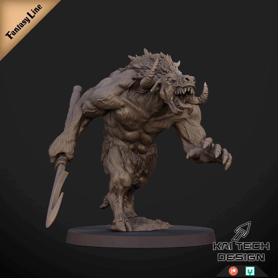 Minotaur Encounter - Kaitech Fantasy