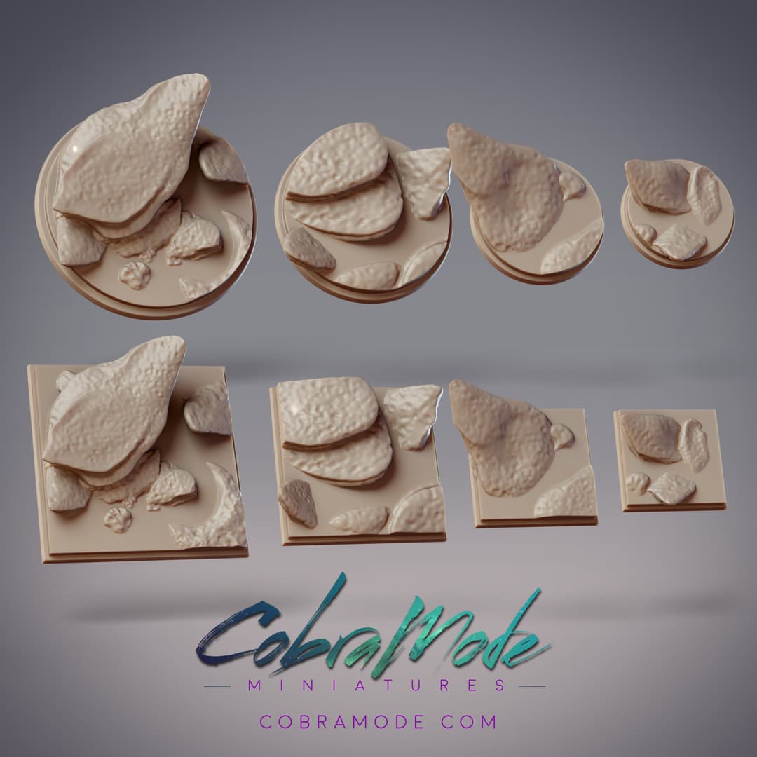 Lava Shard Base Pack (8pcs) - Round and Square Versions