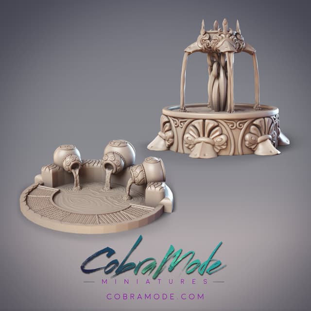 Amphora and Platypus Fountain Scatter Terrains Pack