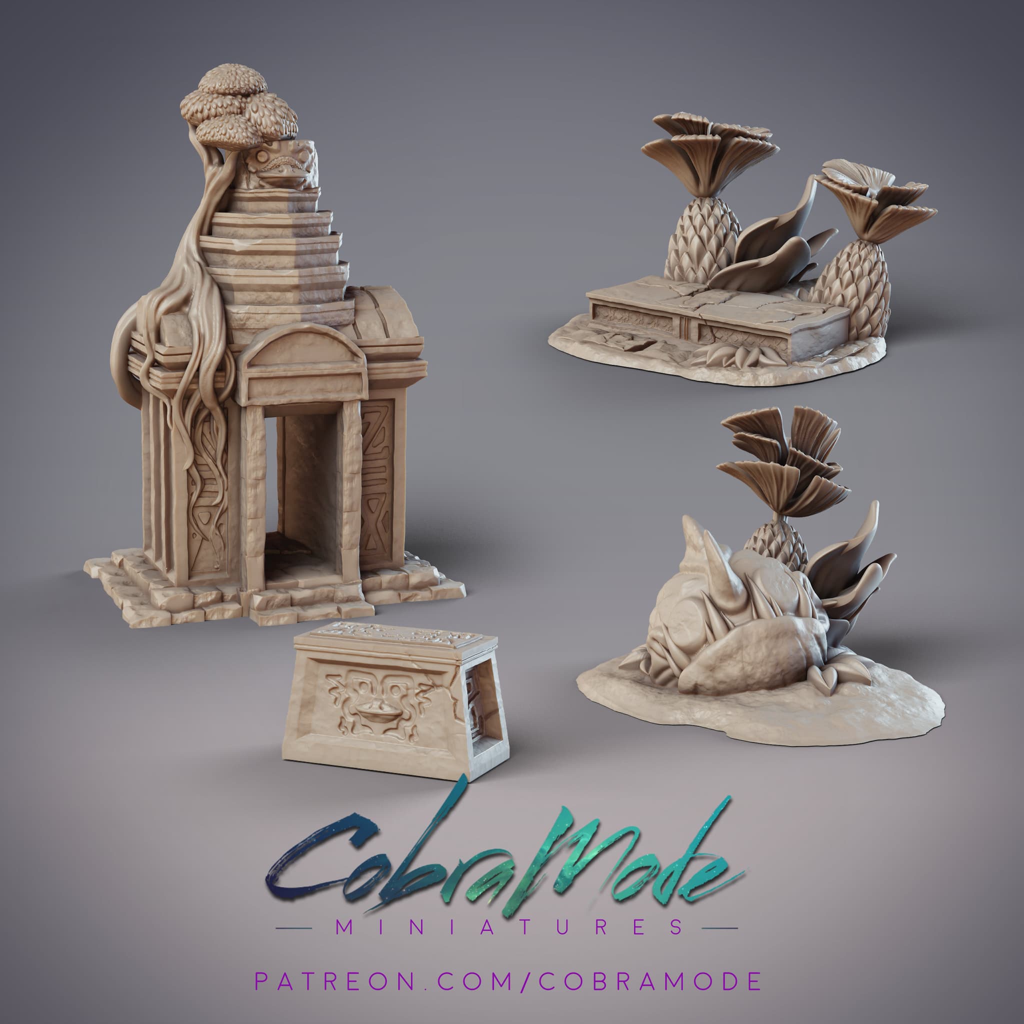 Jungle Temple Scatter Terrain (4pc)